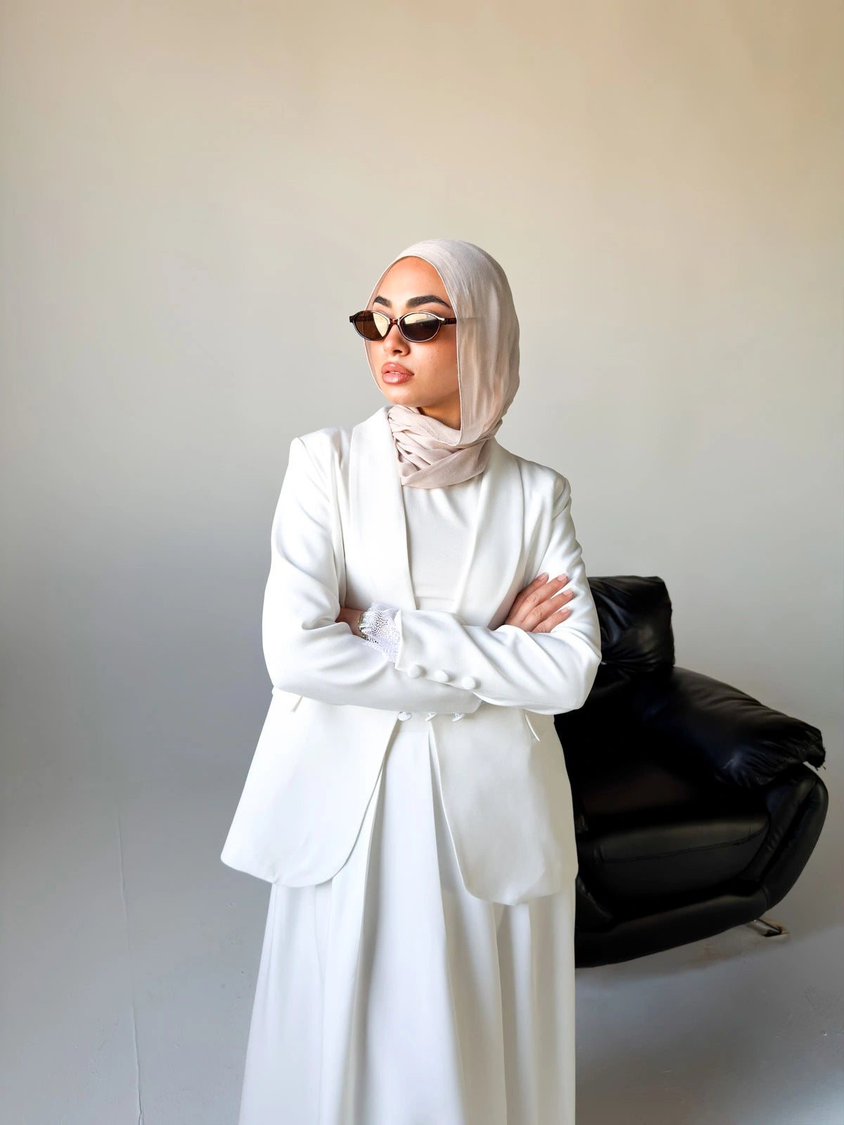 Camellia blazer - white