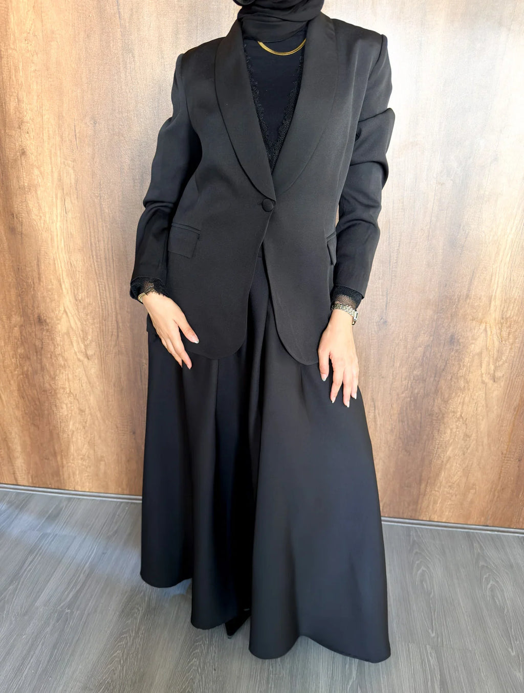 Camellia Blazer -Black