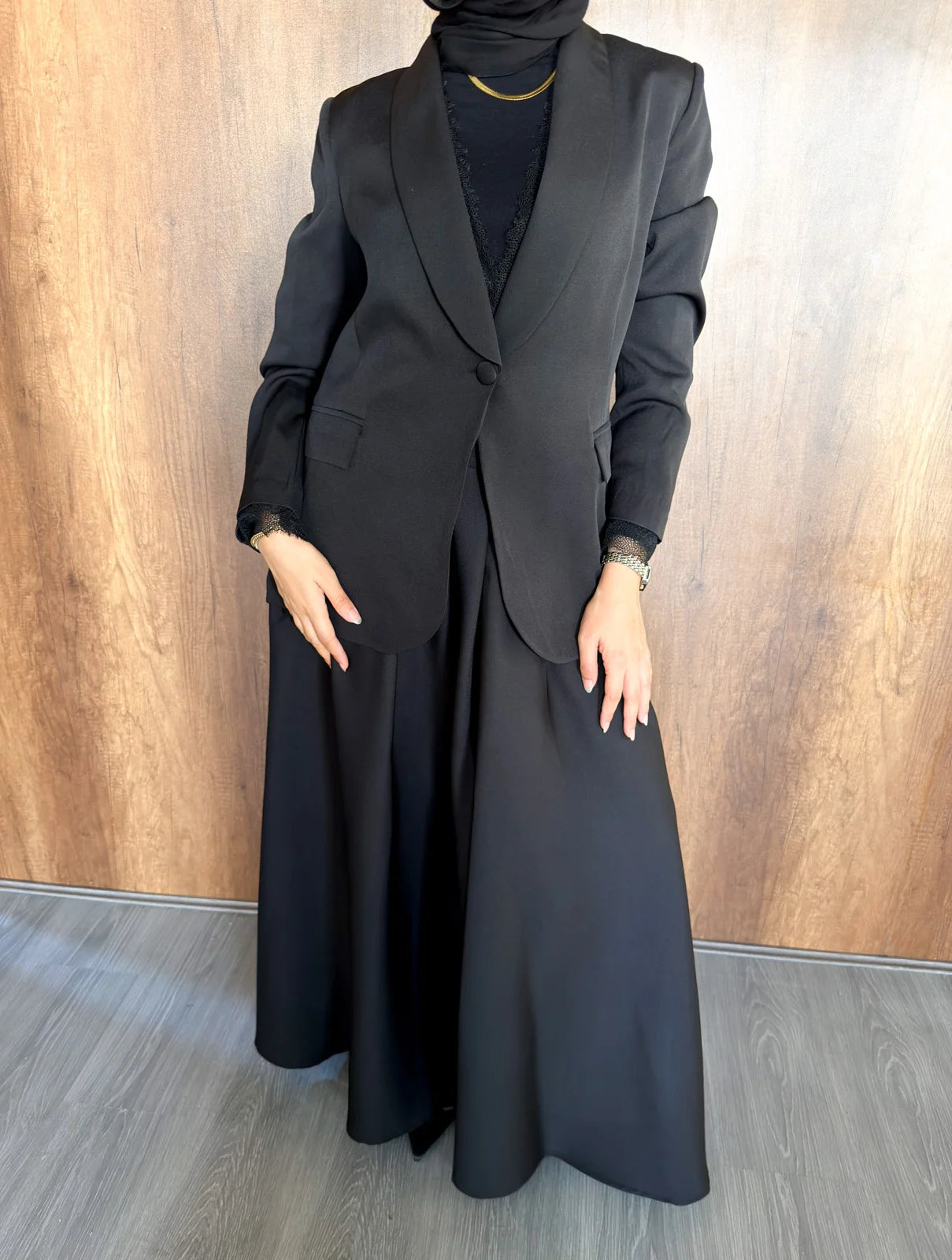 Camellia Blazer -Black