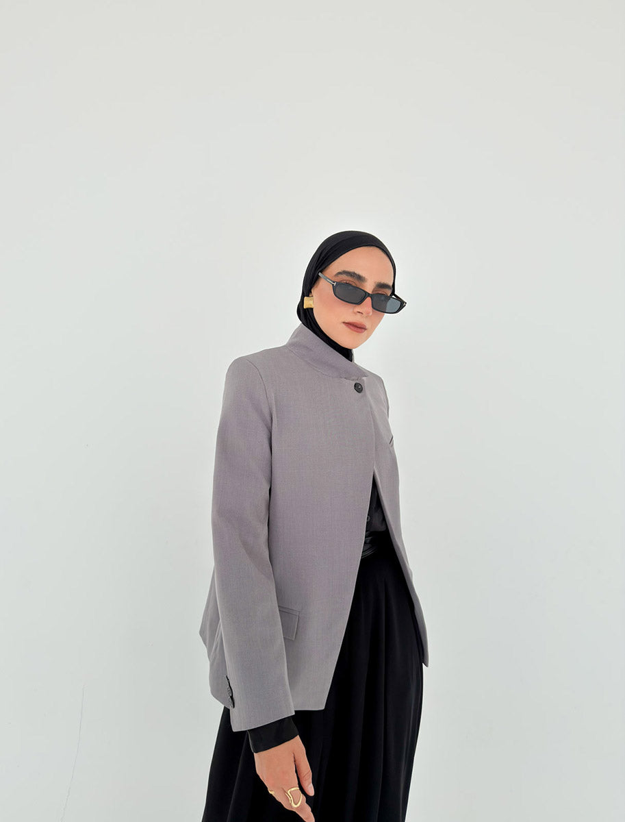 Sage Blazer - Charcoal