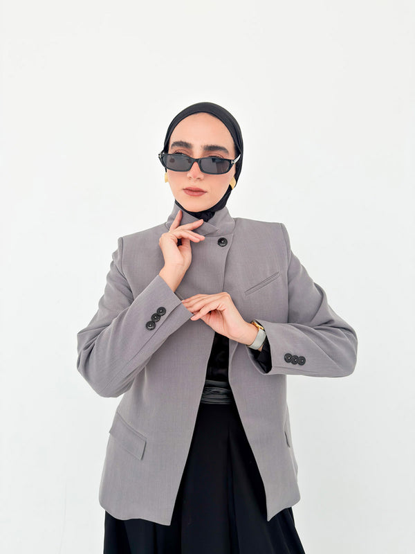 Sage Blazer - Charcoal