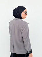 Sage Blazer - Charcoal