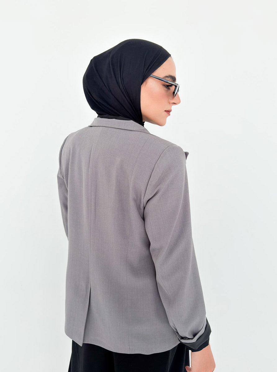 Sage Blazer - Charcoal