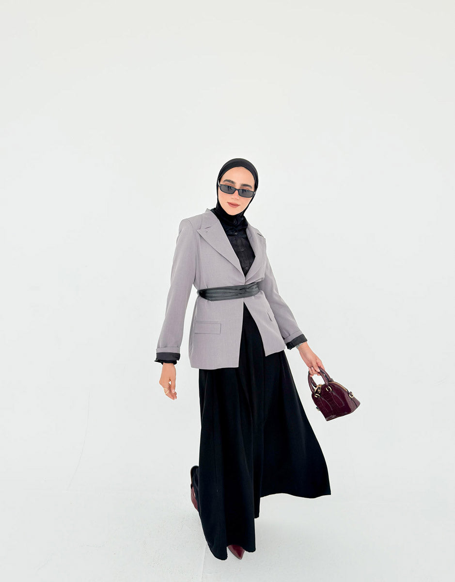 Sage Blazer - Charcoal